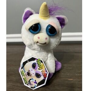 Feisty Pets Glenda Glitterpoop Unicorn‎ 2017 Changeable Face Plush Toy NWT